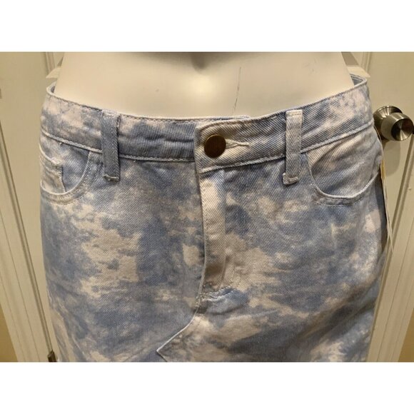 Polly Princess Blue & White Up In The Clouds Denim Mini Skirt, Size 4, NWT! - Picture 2 of 8